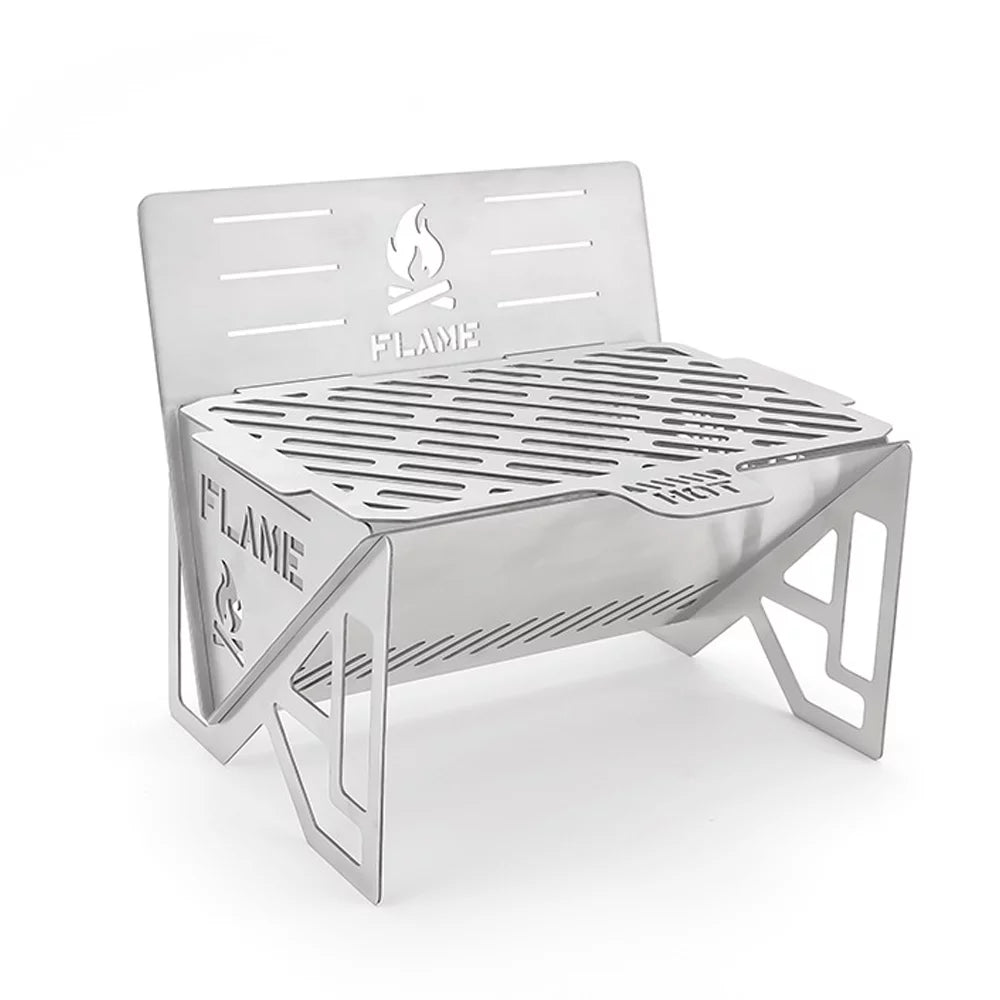 Nebublu Stainless Steel Furnace, Portable Camping Stove for Picnic  Cooking