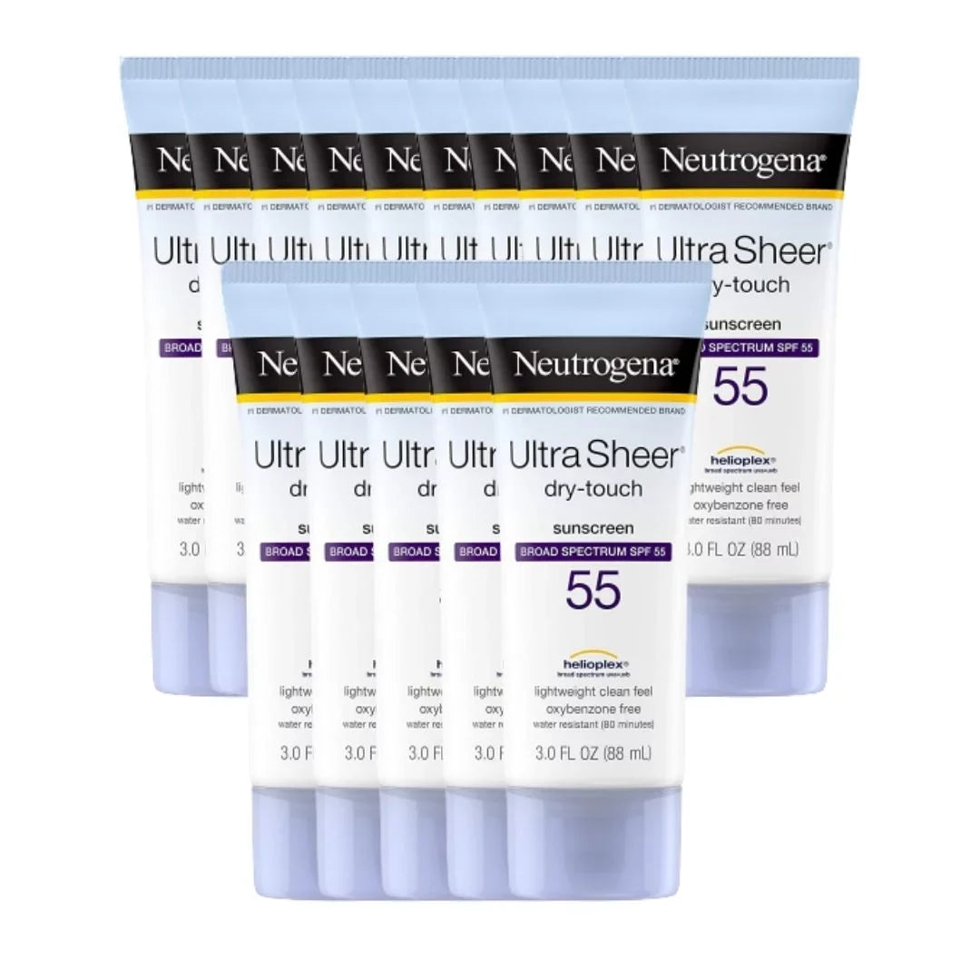 Invisible Daily Sunscreen Lotion with  55- Sweat & Water Resistant Sun Block Lotion for 80 Minutes | Moisturizing & Quick Drying Skin Sun Protection| 1 Pack: 3  Per Pack, Pack of 15