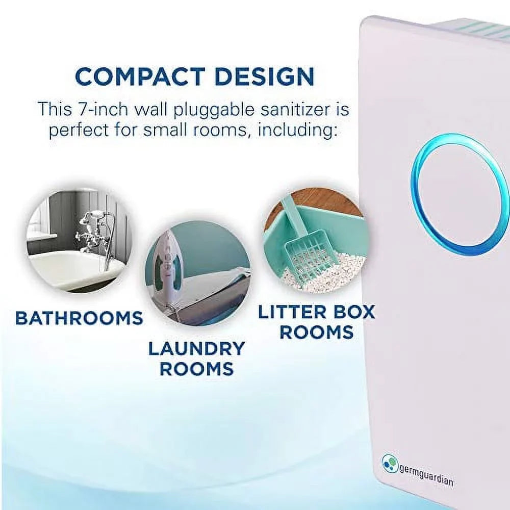 GermGuardian  Elite Pluggable - Sanitizer and Deodorizer, Kills Germs, Freshens Air and Reduces Odors from Pets, Smoke, Mold, Cooking and Laundry, Germ Guardian Air Purifier