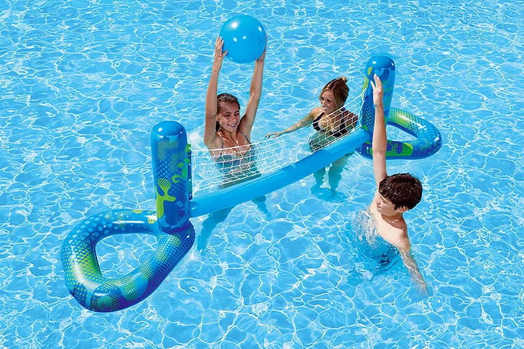 Swimline 90" Inflatable Aqua Fun Swimming Pool Volley Ball Game - Blue/Green
