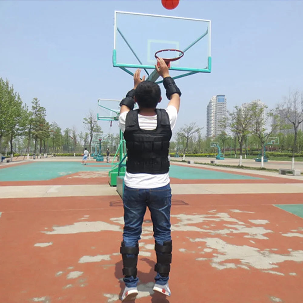 Max Loading 50kg Adjustable Weighted Vest Weight Jacket Oxford Exercise Weight Loading Cloth Strength Training (Empty)