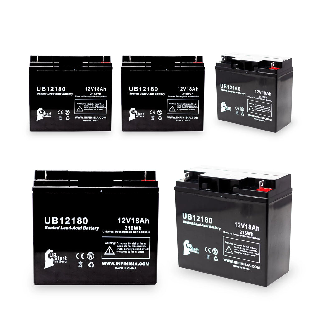 5x Pack - Compatible General Power  Battery - Replacement  Universal Sealed Lead Acid Battery (12V, 18Ah, 18000mAh,  Terminal, , )