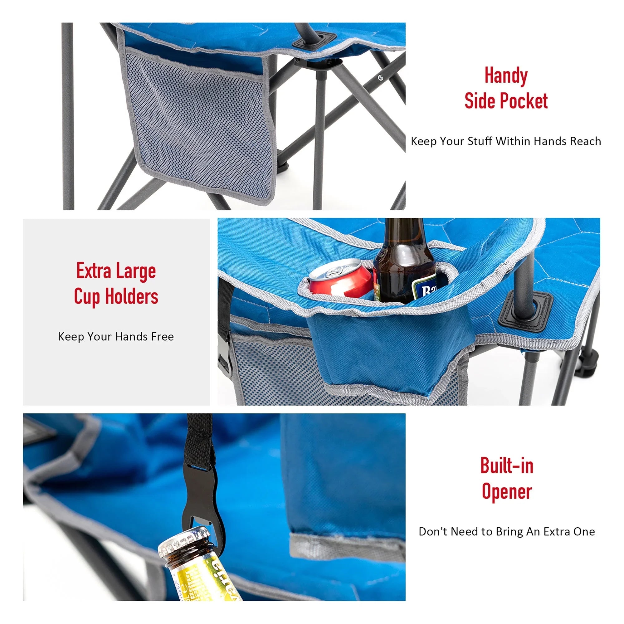 Luxurious  Camping Chair for Big Tall People - 40"x8.5"x8" - 14.55 - Indulge in unmatched comfort with our premium  chair for outdoor enthusiasts.