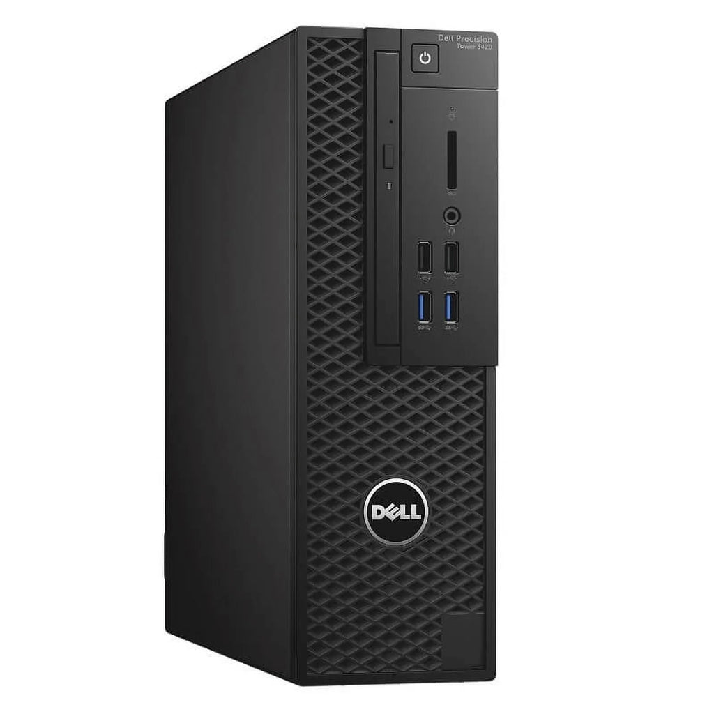 Used Dell Precision Tower 3420 Workstation i5-6500 4C 3.2Ghz 16GB 1TB NVMe 2TB Win 10