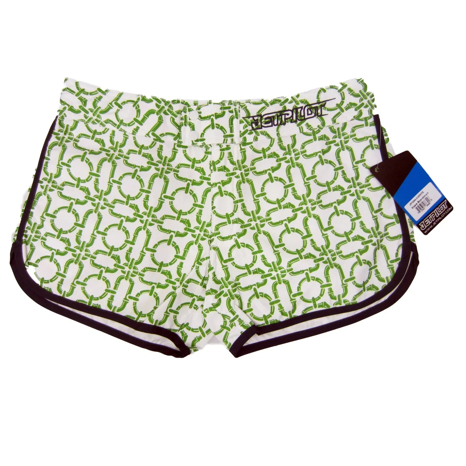 JetPilot New Women's Sizzle Shorts Green/White Ladies 1,3,5,7,9,11 Watercraft