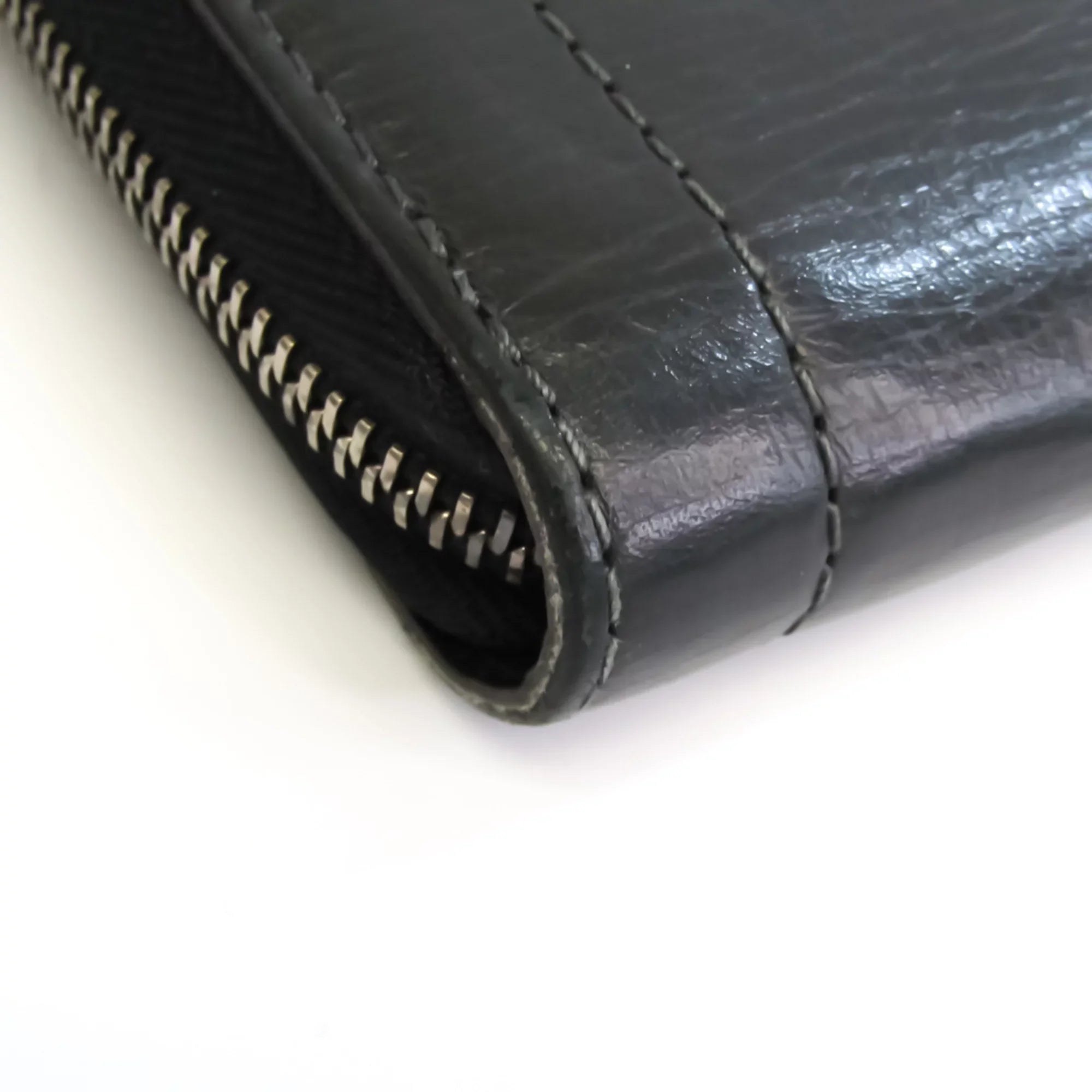 Pre-Owned Louis Vuitton Zippy Organizer  Men's Utah Leather Long Wallet (bi-fold) Basalt (Good)