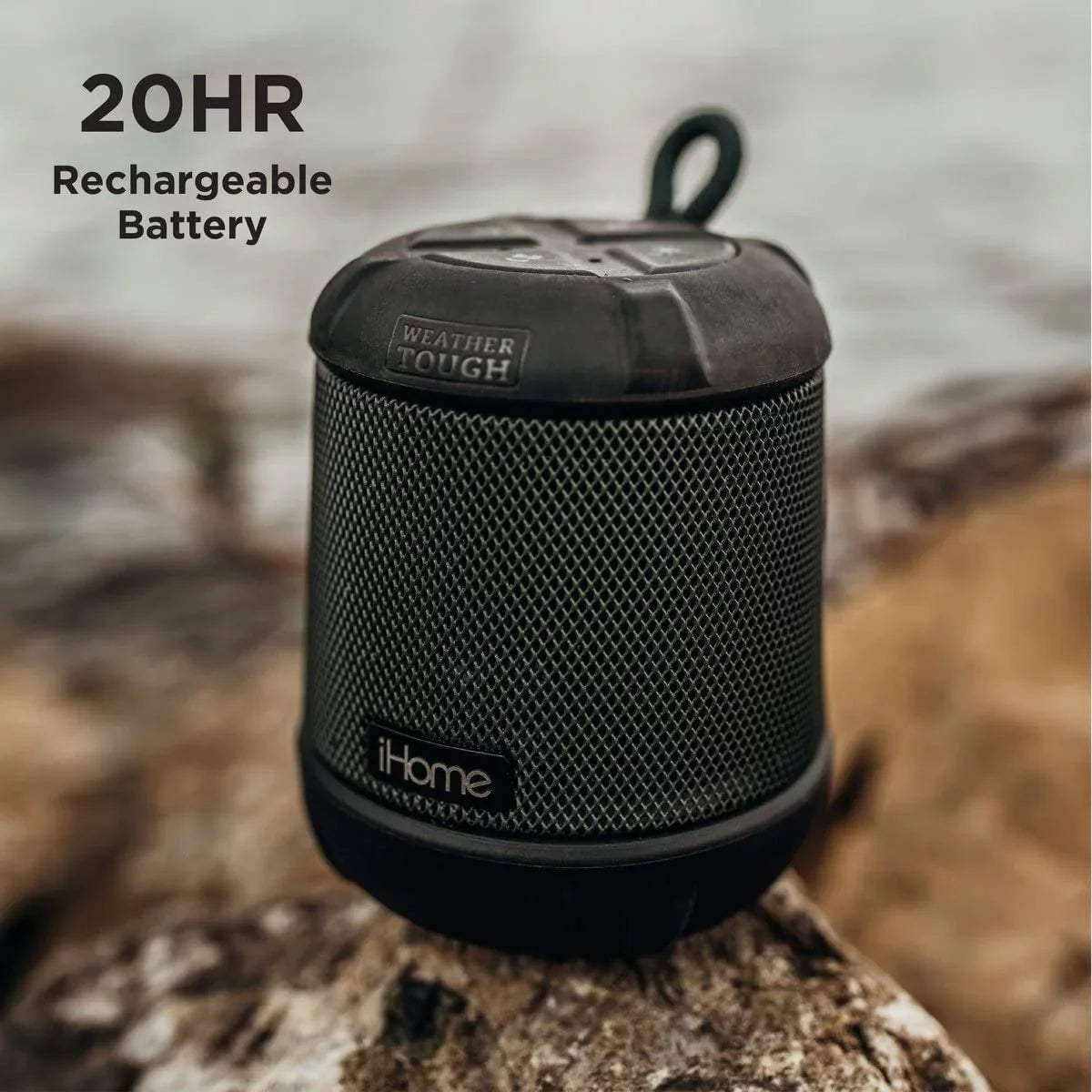iHome Waterproof Bluetooth Portable Speaker with 20HR Battery Life