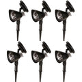 6 Pack 12.5" Solar Outdoor  Spotlight, Outdoor Lights/Lighting for Yard, Walkway, Driveway, Porch, Patio by Westerly :