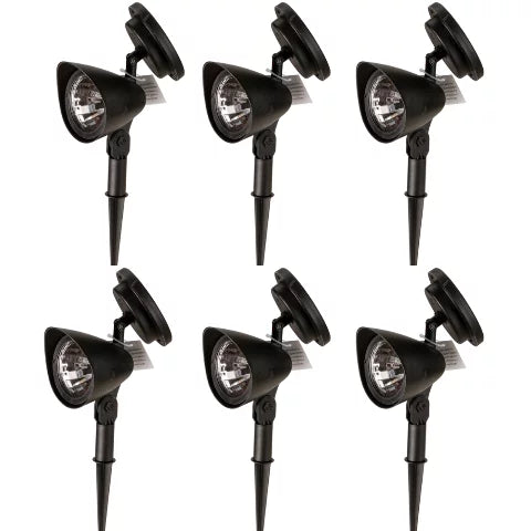 6 Pack 12.5" Solar Outdoor  Spotlight, Outdoor Lights/Lighting for Yard, Walkway, Driveway, Porch, Patio by Westerly :