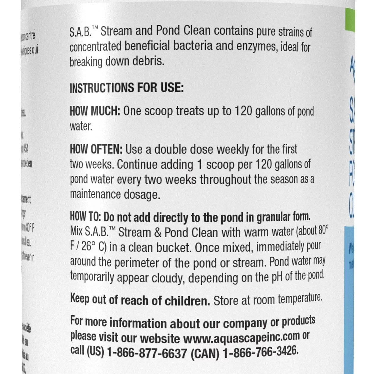 Aquascape 98900  Stream & Pond Natural Cleaner Solution Treatment, 1.1 Pounds