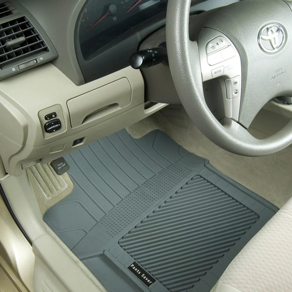 PantsSaver Custom Fits Car Floor Mats for Dodge Grand Caravan 2019, 4 pc, All Weather Protection for vehicles, Heavy Duty WeatherResistant Plastic,Gray