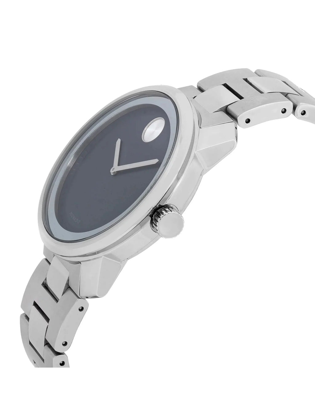 Movado Bold 42mm Stainless Steel Dark Blue Dial Quartz Mens Watch 3600423