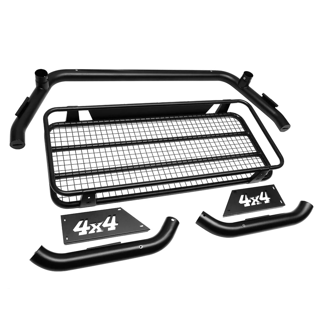 Motoring -001 For 2007 to 2018 Toyota Tundra Styleside Truck Bed Heavy Duty Aluminum Roll Bar + Roof Cargo Rack Bracket Carrier 08 09 10 11 12 13 14 15 16 17
