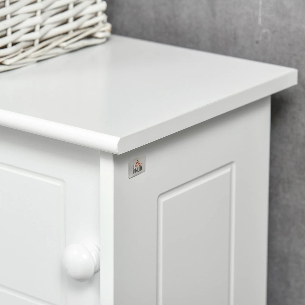 kleankin Over the Toilet Bathroom Cabinet, Freestanding Bathroom Storage Organizer with Adjustable Shelves, Toilet Rack, White