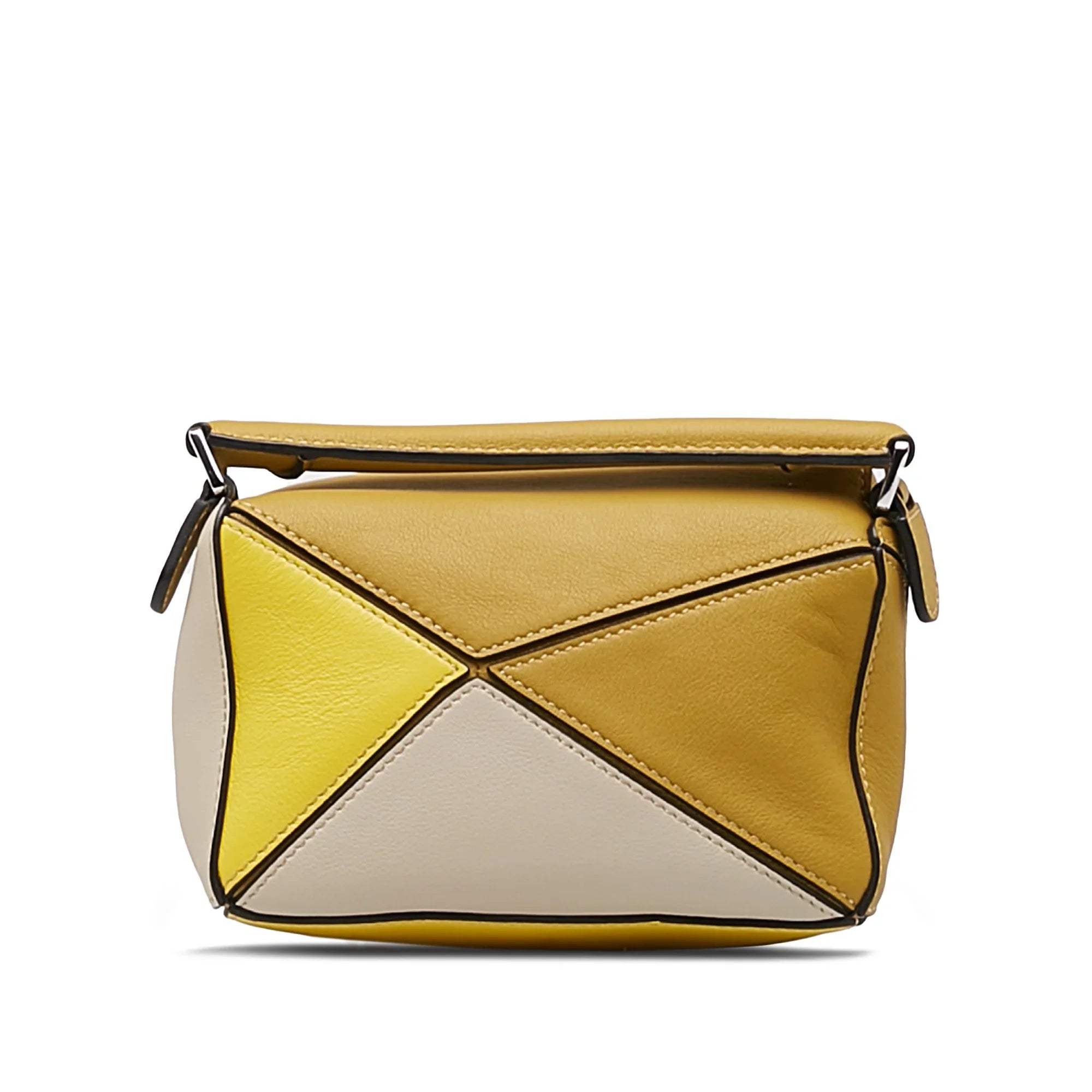Pre-Owned Authenticated  Mini Puzzle Satchel Calf Leather Yellow Unisex (Good)