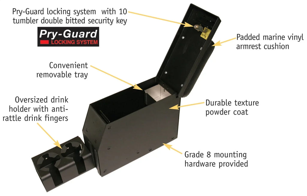 Tuffy Security Products 052-01 Series  Console Replacement; Black; Suzuki Samurai