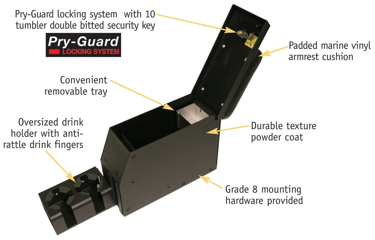 Tuffy Security Products 052-01 Series  Console Replacement; Black; Suzuki Samurai