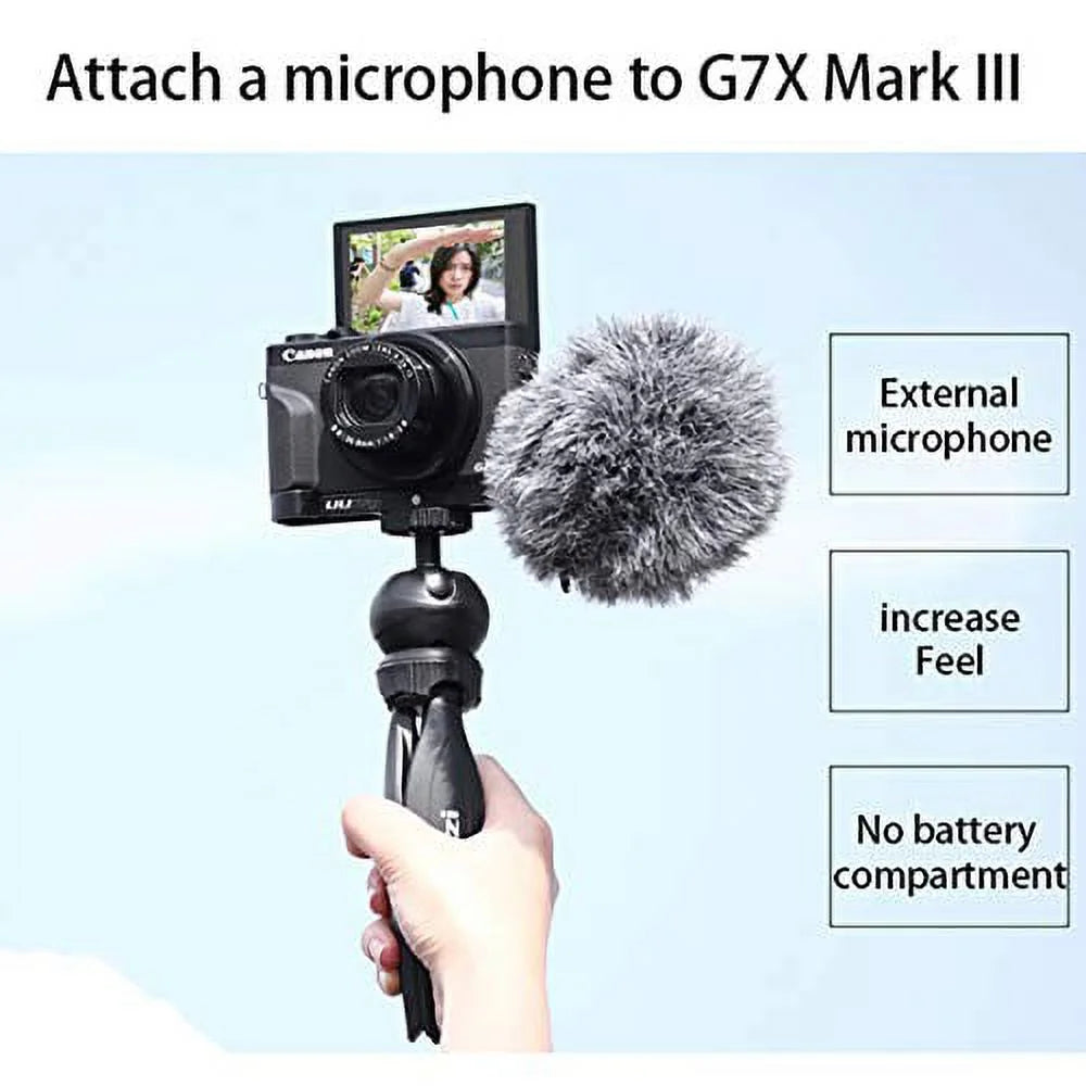 UURig  Mark  Vlog Camera Cold Shoe Extension Microphone Side Mount for Canon  Mark  Camera, 1/4" Tripod Mount, Vlogging Accessories -  -