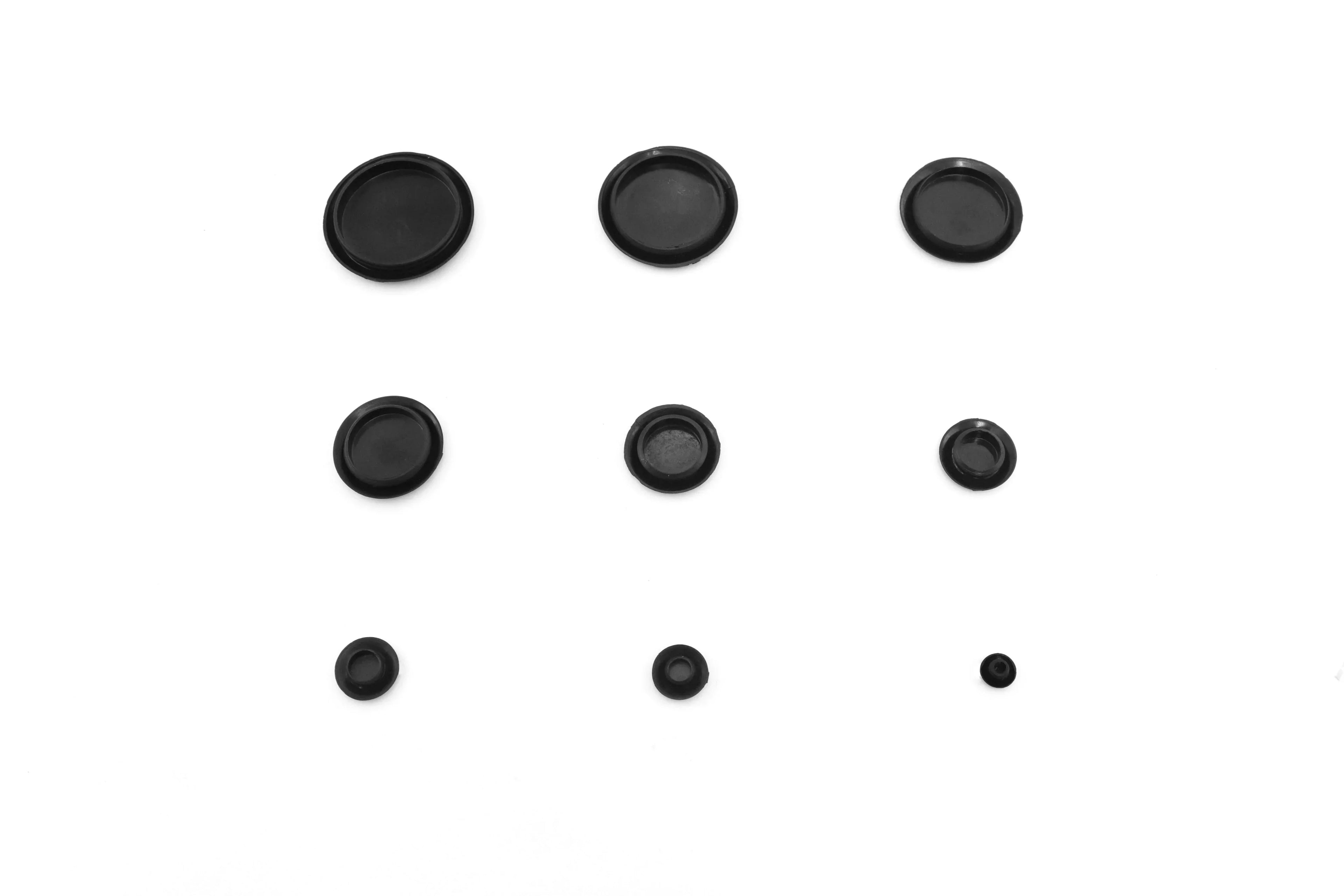 Red Hound Auto 250 Piece Flush Mount Black Hole Plug Assortment for Auto Body and Sheet Metal Assorted Sizes for 1/4, 3/8, 1/2, 3/4, 1, 1-1/4, 1-1/2, 1-3/4 and 2 Inch Holes