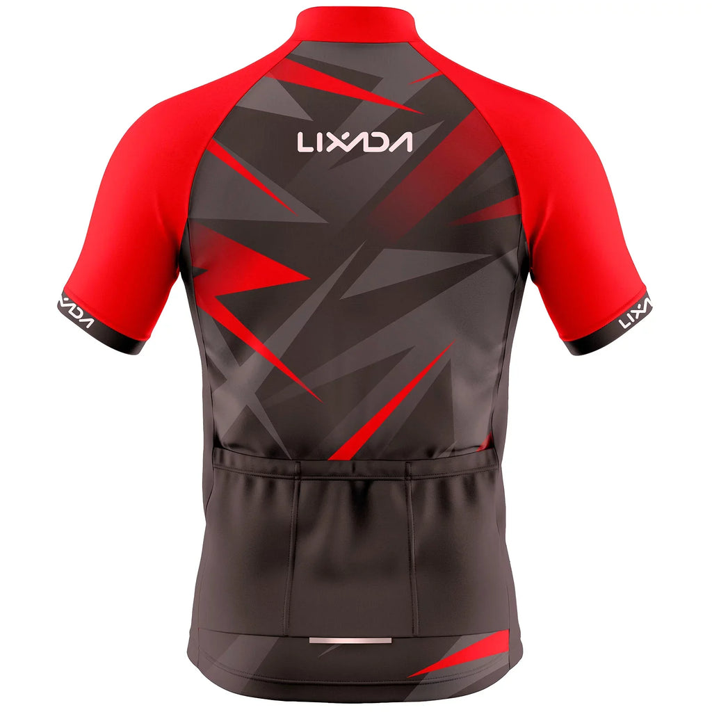 Lixada Men Cycling Jersey Breathable Short Sleeve Bike Shirt and Padded Shorts  Clothing Suit