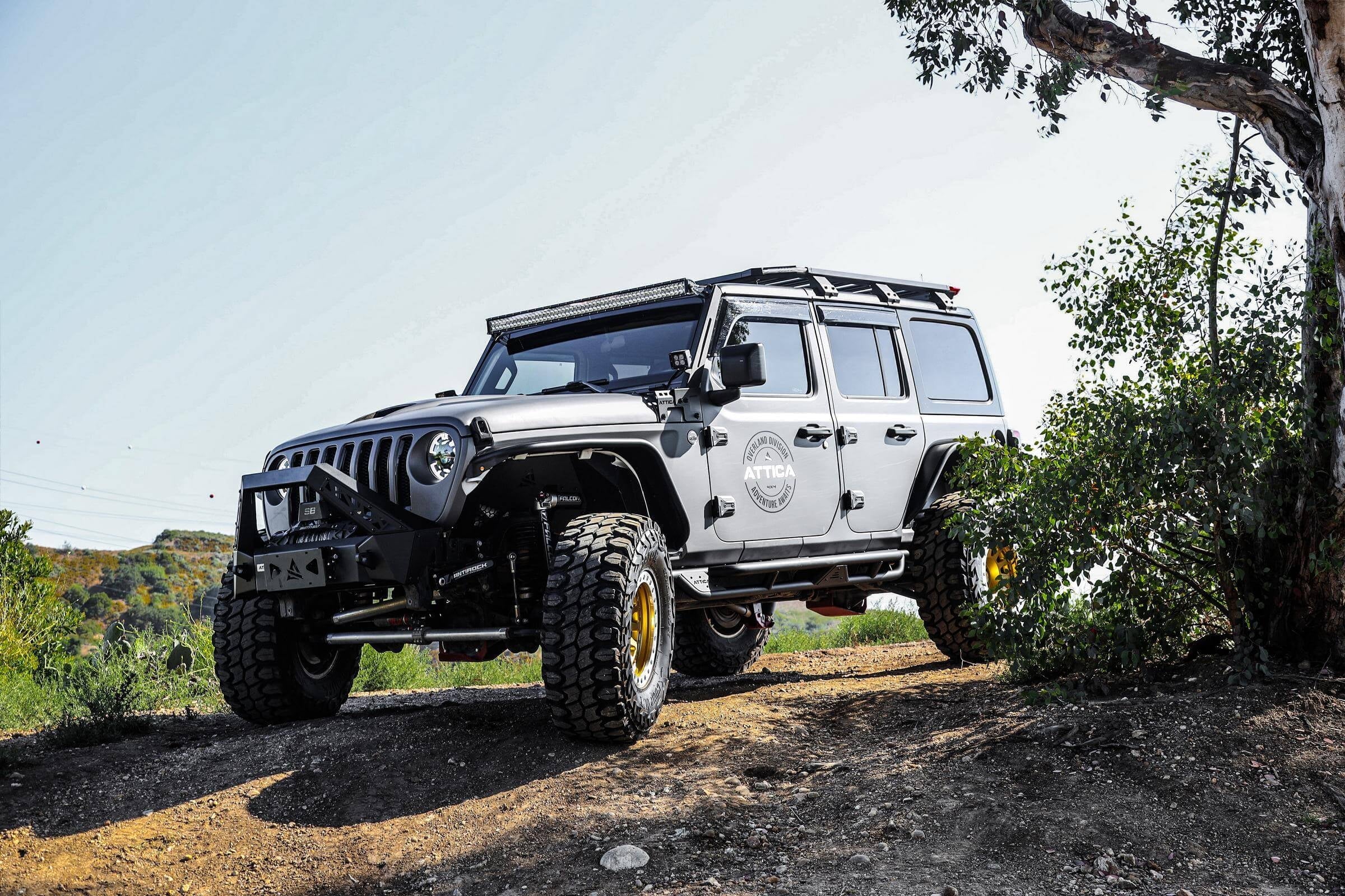 Attica 2018-2024 Fits Jeep Wrangler  2019-2024 Gladiator   Pillar Light Mount Bracket Powder Coated Steel -