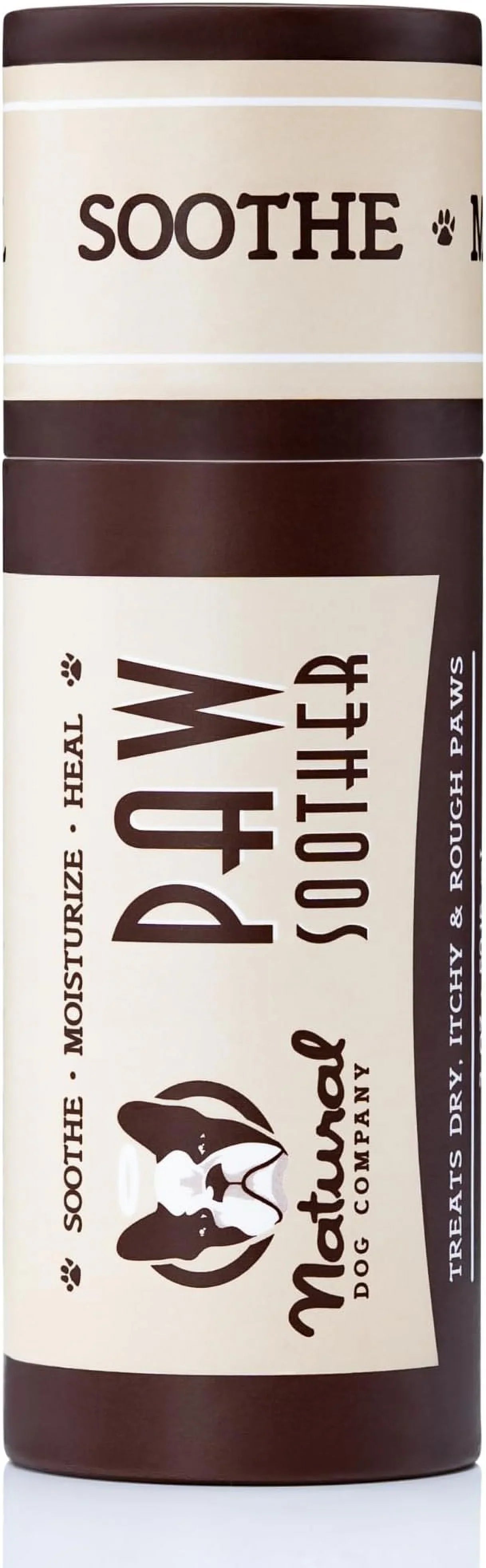 Natural Dog Company Paw Soother Balm, 2 oz. Stick, Dog Paw Cream and Lotion, Moisturizes & Soothes Irritated Paws & Elbows, Protects from Cracks & Wounds
