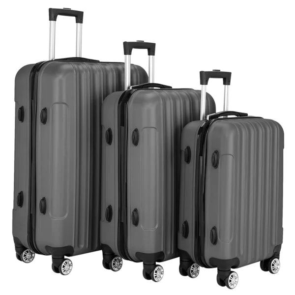 Fithood 3-in-1 Multifunctional Large Capacity Traveling Storage Suitcase Luggage Set Dark Gray