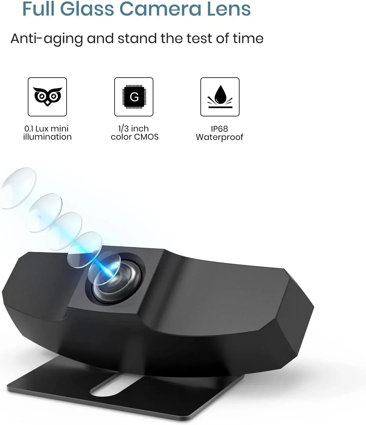 SunGo Pro Solar Wireless Backup Camera for Most Vehicle,  No Wiring No Drilling Install with Digital Wireless Night Vision Rear View Camera