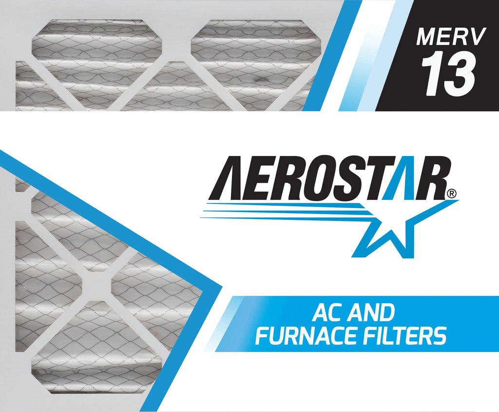 Aerostar 18x24x2   13, Pleated Air Filter, 18x24x2, Box of 6, Made in the