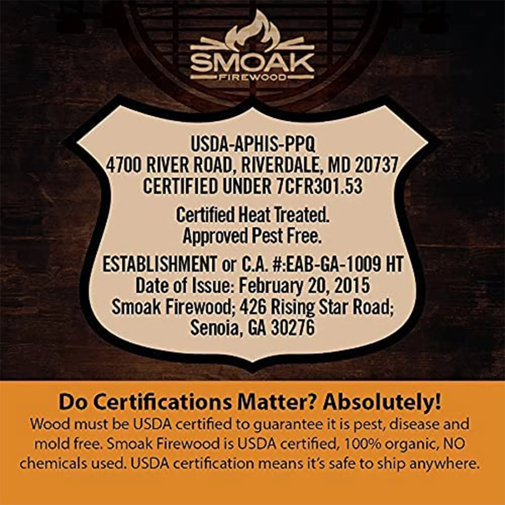 Smoak Firewood 8" Kiln Dried Cooking Grade Wood Mini Logs, Oak, 25-30lbs