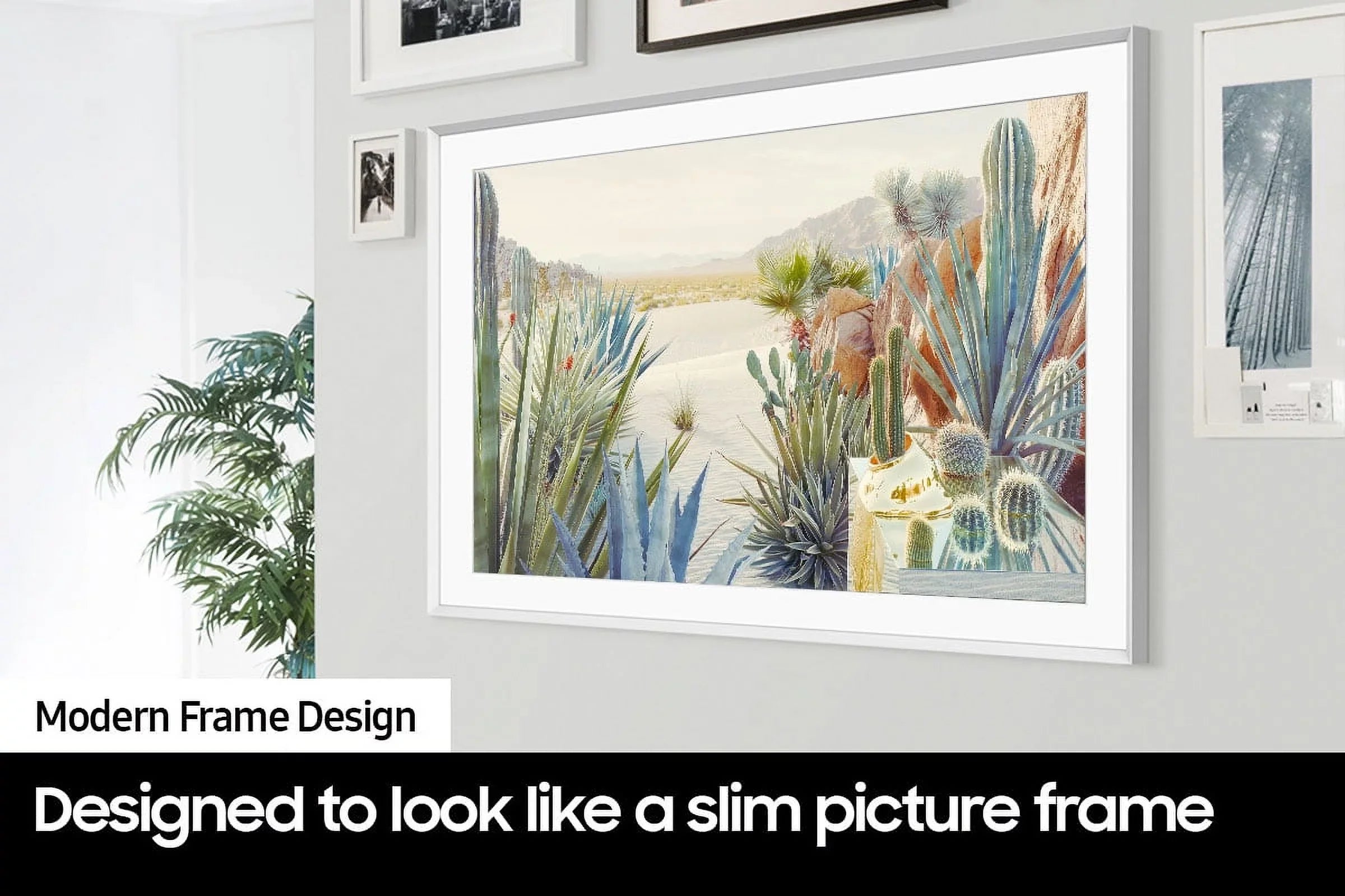 43-inch  The Frame Series Quantum  Smart  with Samsung - 43" The Frame Customizable Bezel - Modern White (2022)