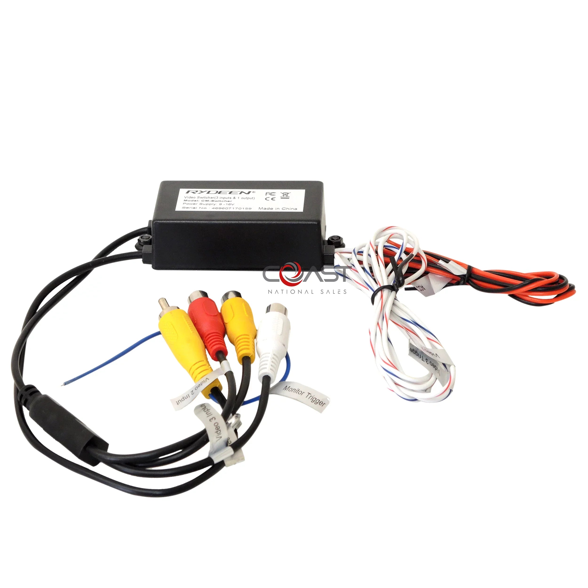 Rydeen -Switcher Video Switcher 3 Inputs/1 Output For In-Dash Multimedia Unit