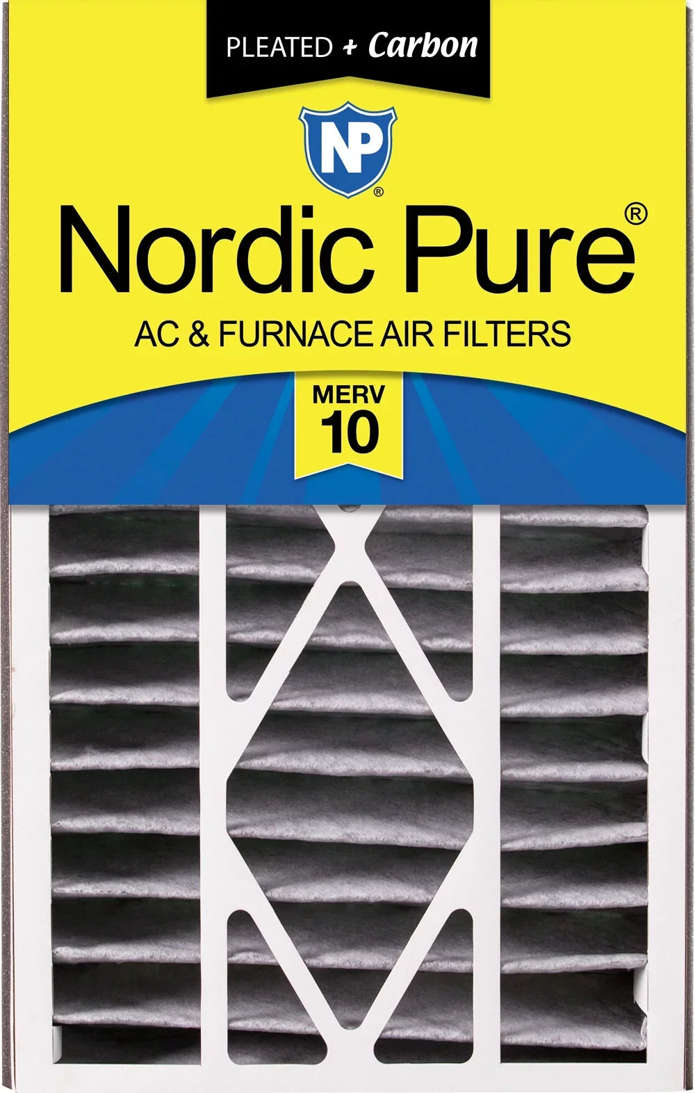 Air Bear 16x25x5 (4 7/8)  Filter Replacement  10 Plus Carbon 1 Pack