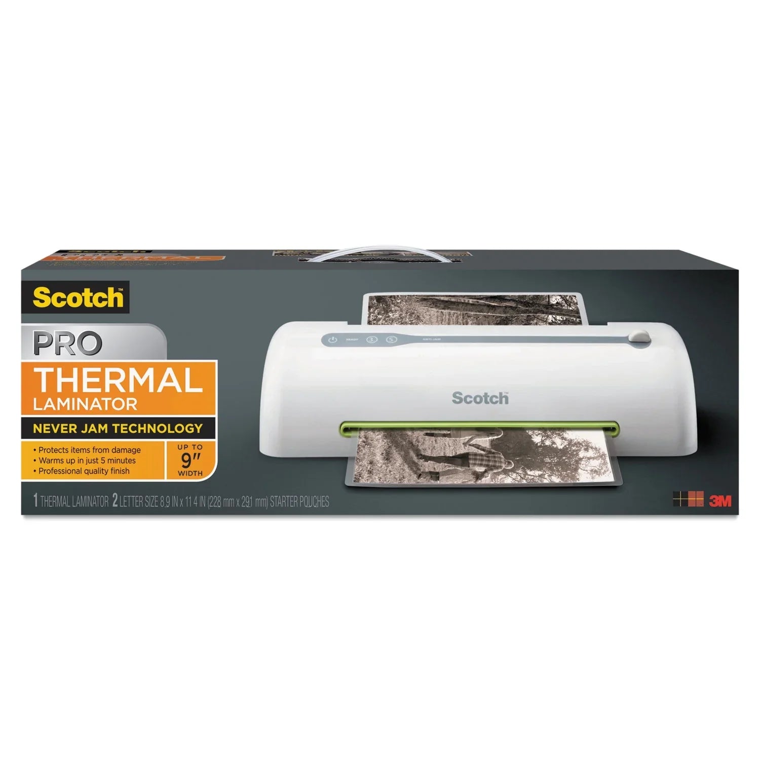 Scotch Pro 9" Thermal Laminator, 9" Max Document Width, 5 Mil Max Document Thickness Mmmtl906