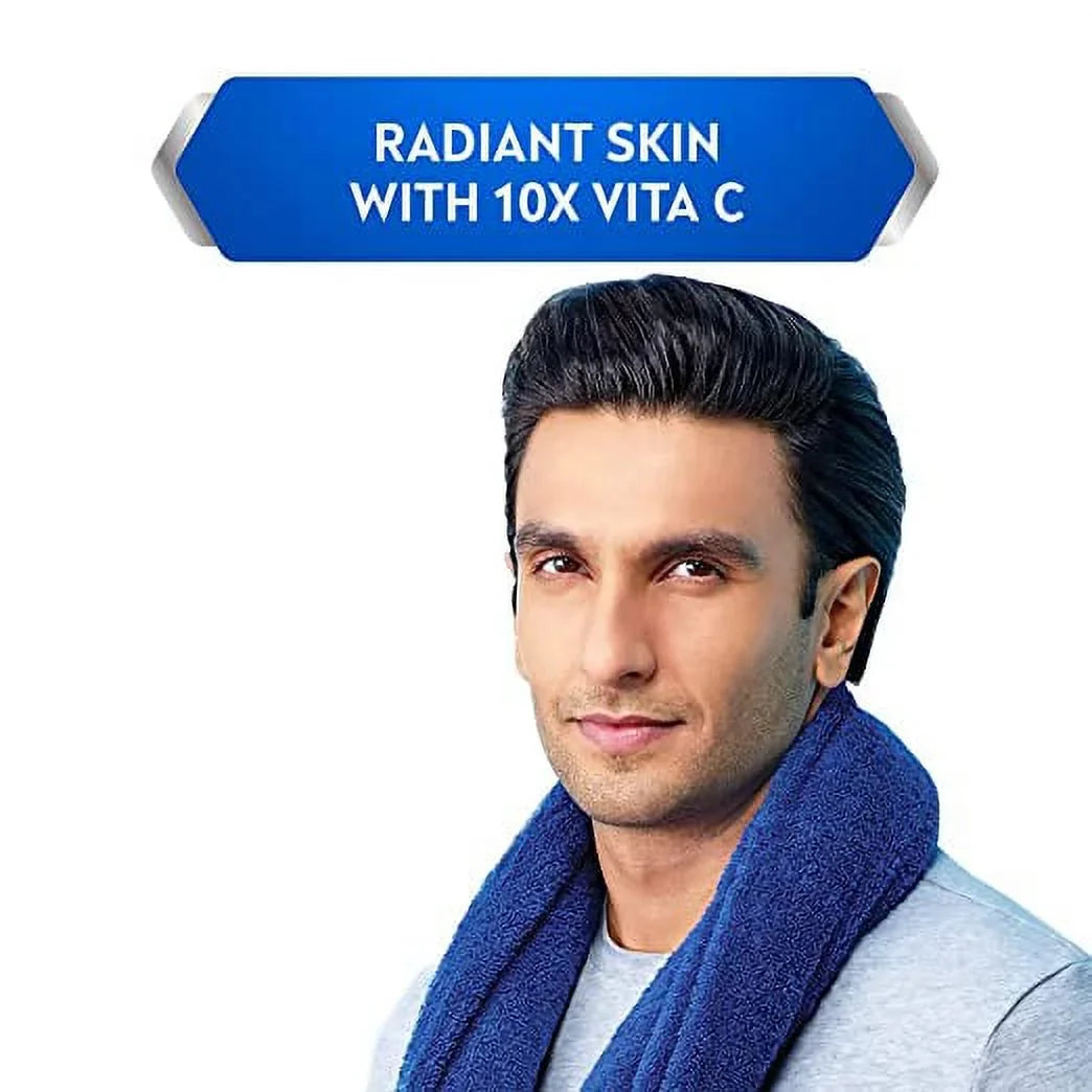 Men Face Wash, Dark Spot Reduction, for Clean & Clear Skin with 10x Vitamin  Effect, 100 g