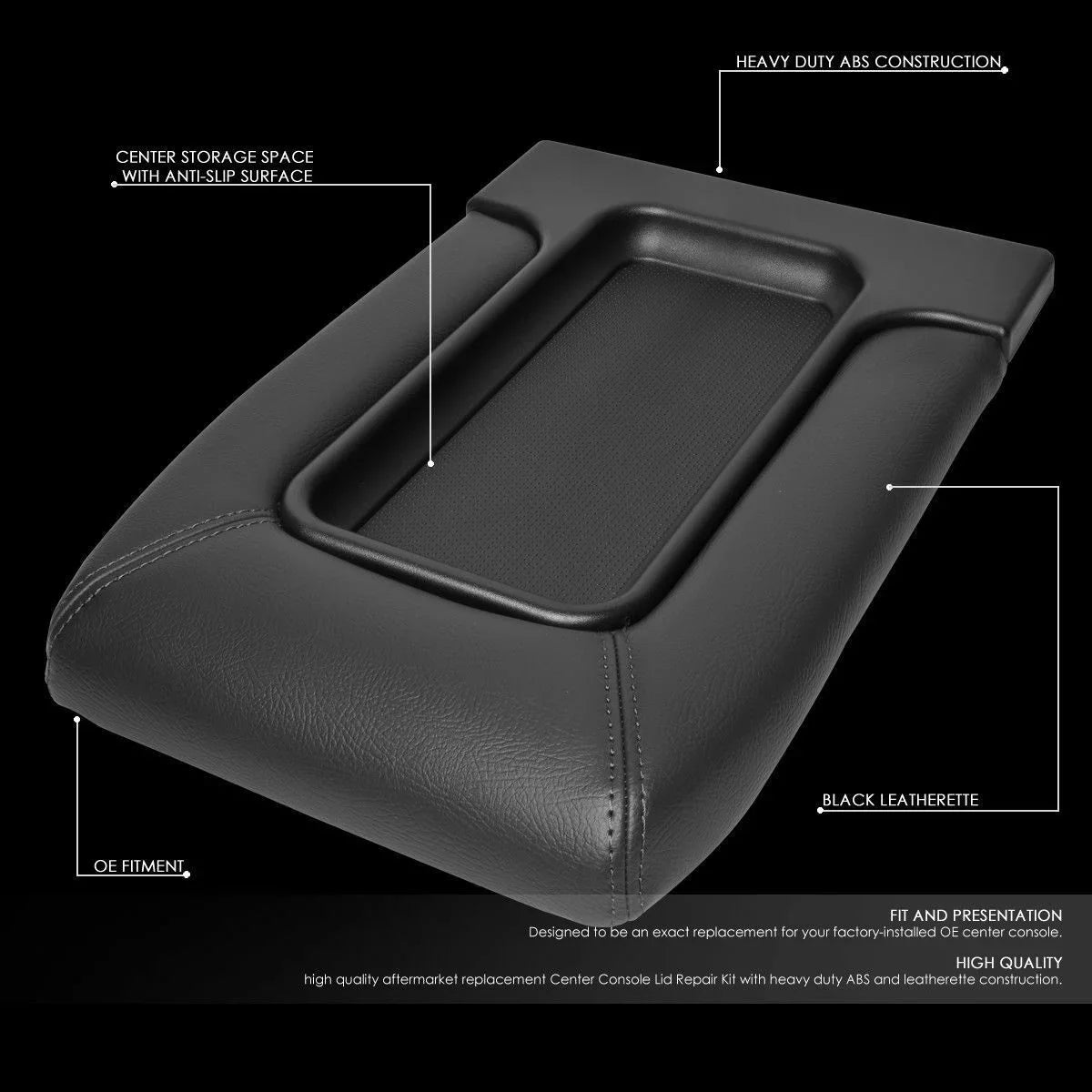 Teledu Center Console For Cadillac Chevrolet  Lid Armrest Latch