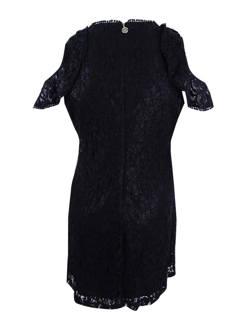 $140 Womens 1055 Black Cold Shoulder Cocktail Sheath Dress 12 +