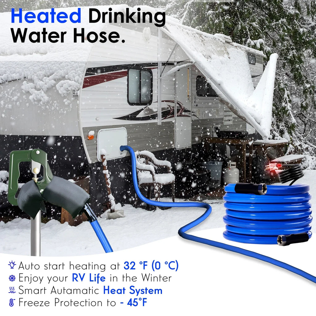 100FT Heated Water Hose for ,-45 ,Antifreeze Drinking Garden Water Hose,Rv Accessories, Rv Water Hose,Rv