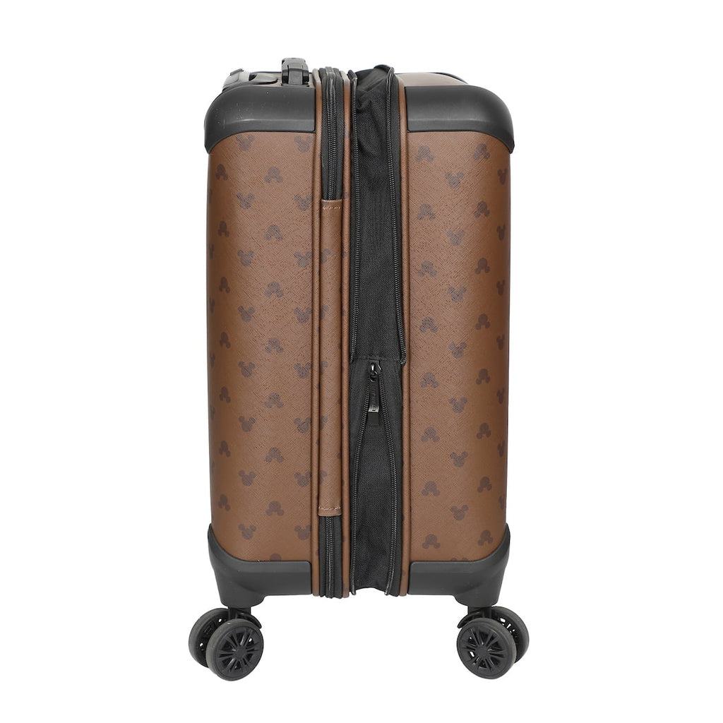 Disney Mickey Mouse Ears 22” Brown Rolling Luggage