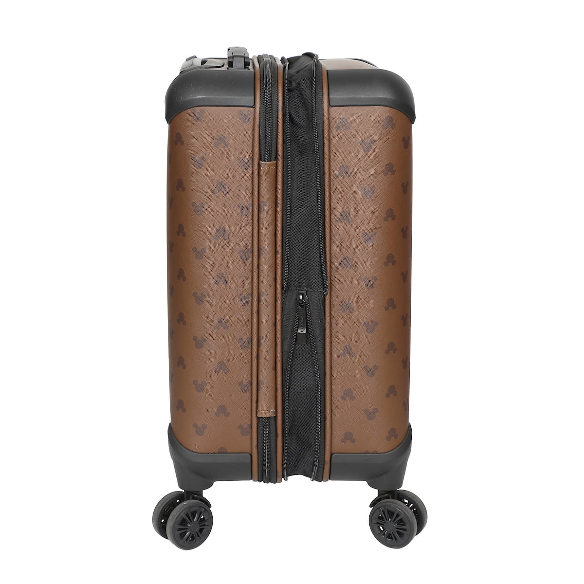 Disney Mickey Mouse Ears 22” Brown Rolling Luggage