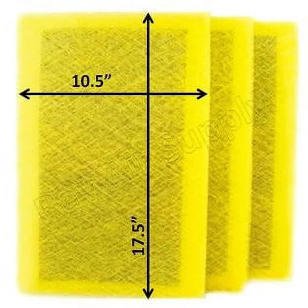 12x20 Replacement Filter Pads Compatible with MicroPower Guard Air Cleaner (3 Pack)