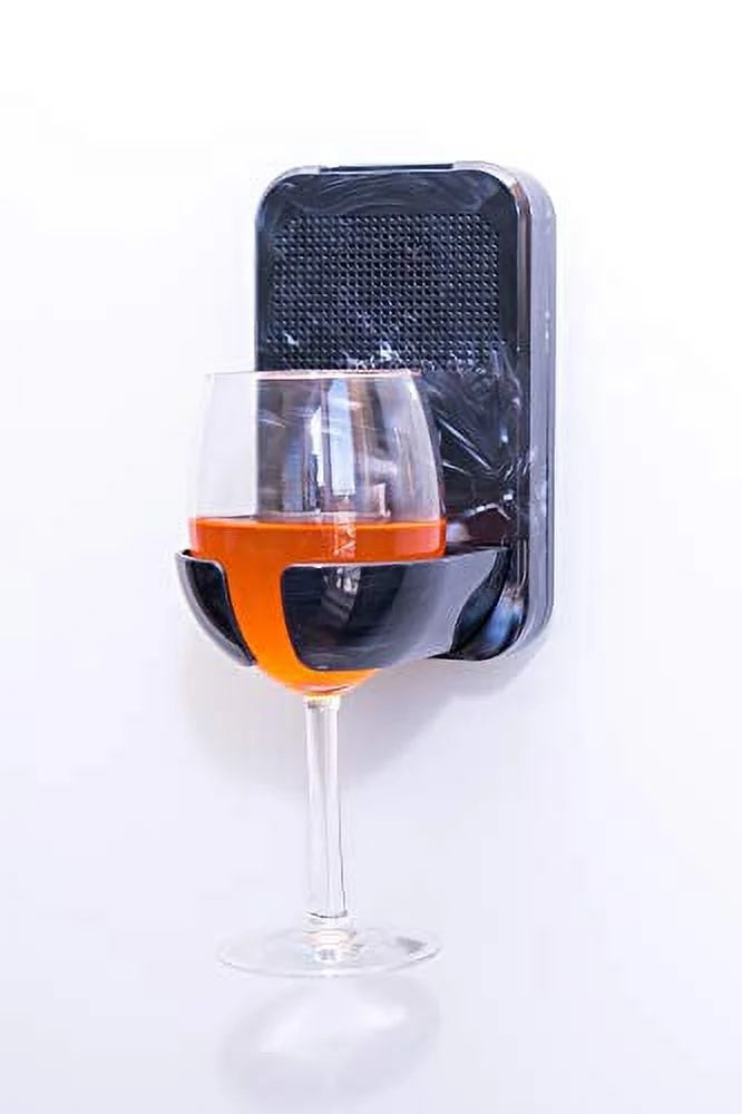 Gabba Goods Premium Bluetooth 5.0 Wireless Portable Shower/Bath Water Resistant Wine Glass Holder & Speaker with Built in Microphone