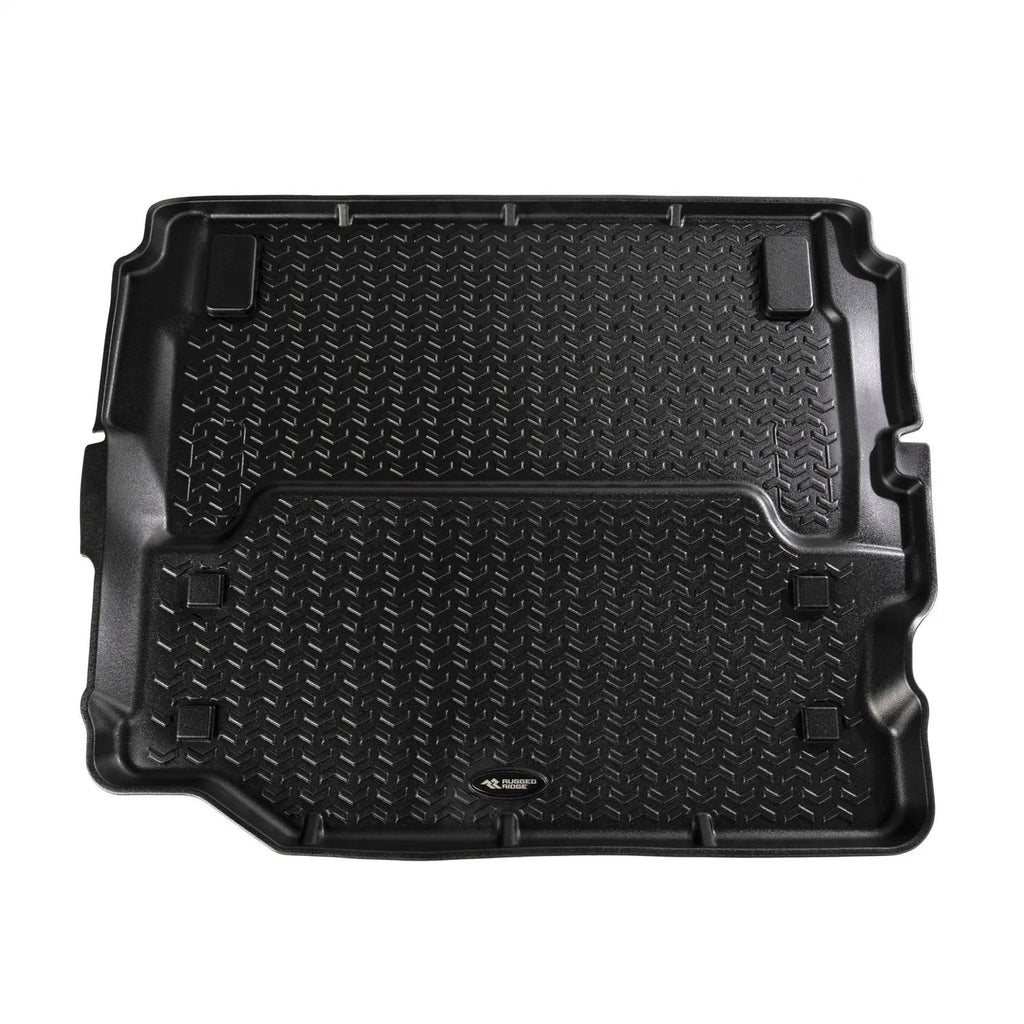 Rugged Ridge by RealTruck | 12975.51 All Terrain Cargo Liner, Full, Black; 2018-2020 Wrangler  2-Door Compatible with Select: 2018-2019 Jeep Wrangler Unlimited, 2020 Jeep Wrangler