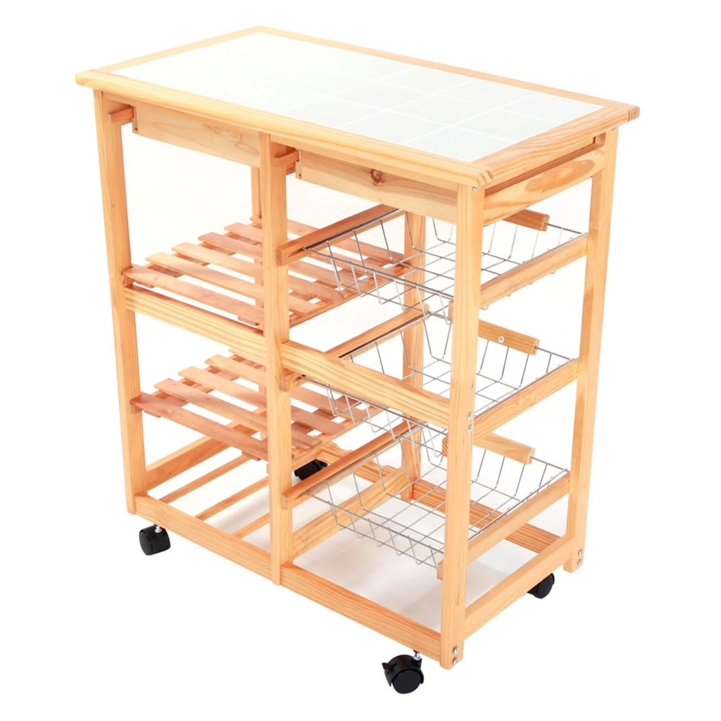Seyurigaoka Storage Rack, Large Capacity Household Commodity Shelf Dining Cars