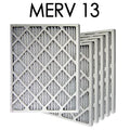 16x24x2  13 Pleated Air Filter 6PK | 15.375x23.375x1.75 - Actual Size