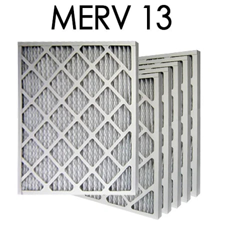 16x24x2  13 Pleated Air Filter 6PK | 15.375x23.375x1.75 - Actual Size