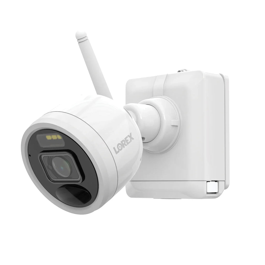 Lorex 2K 4.0- 8-Camera-Capable 32-  System with 4 Outdoor Wi-Fi Battery Security Cameras, White, -4AA4-, -4AA4-