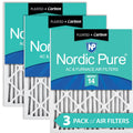 Nordic Pure 24x30x2 Pleated Air Filters  14 Plus Carbon 3 Pack