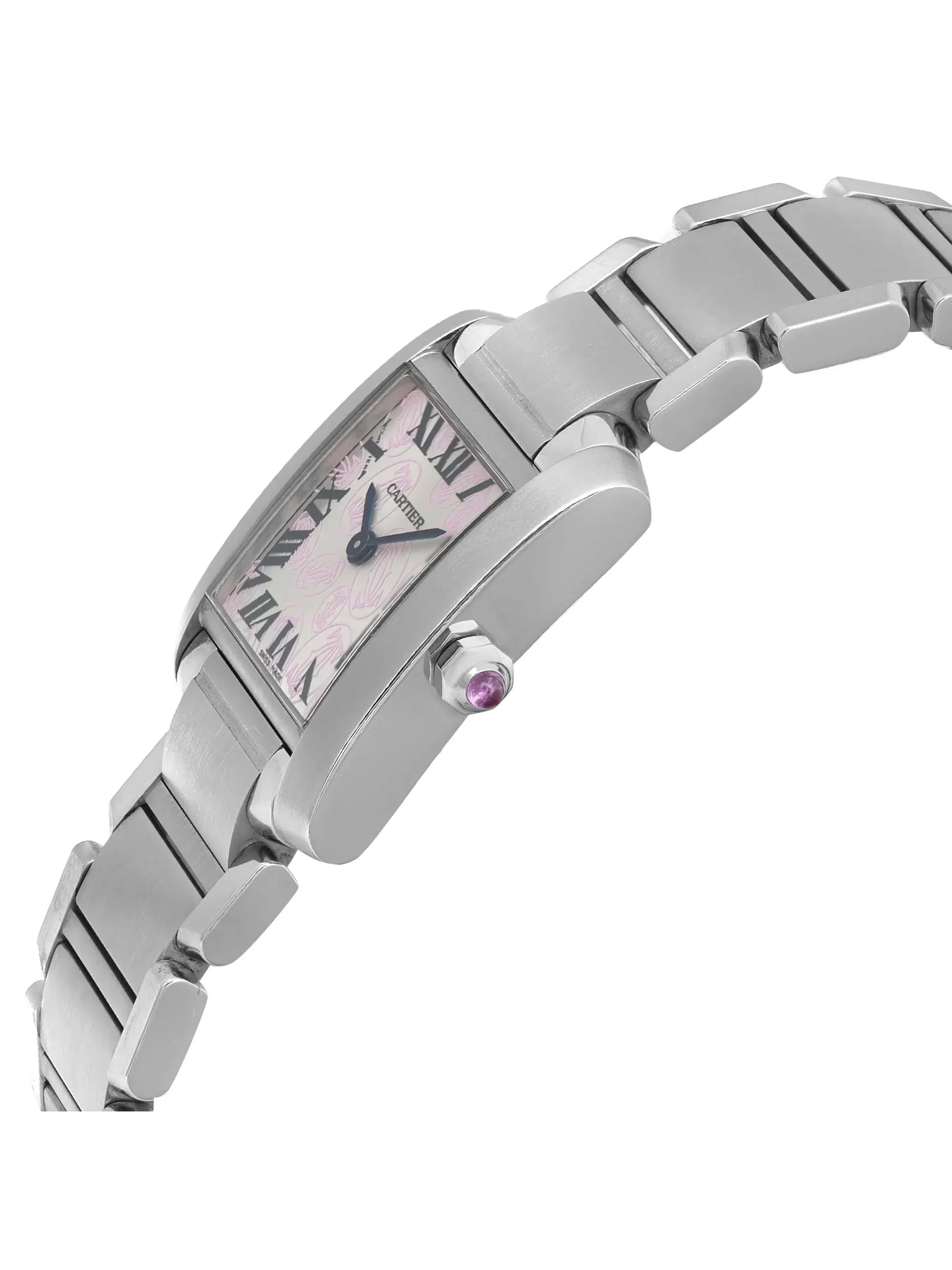 Pre-owned Cartier Tank Francaise 20mm Steel Lady Quartz Watch  (Good)