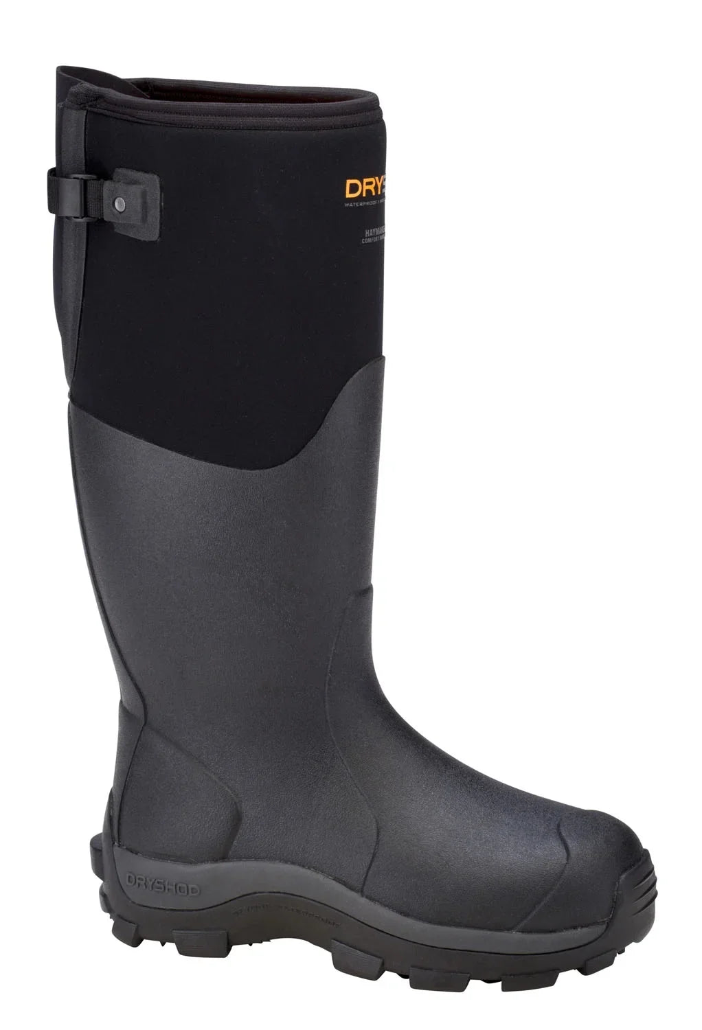 Dryshod Men's Haymaker Gusset Hi Cut Black Boot in Size 13